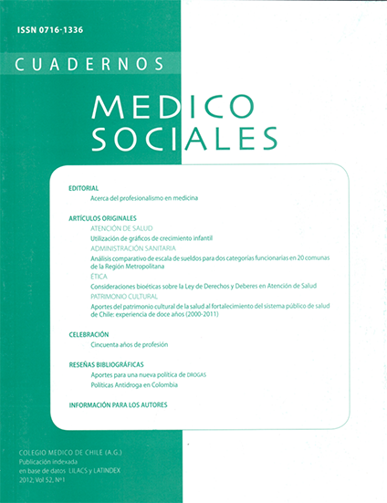 					Ver Vol. 52 Núm. 1 (2012): Cuadernos Médico Sociales
				
