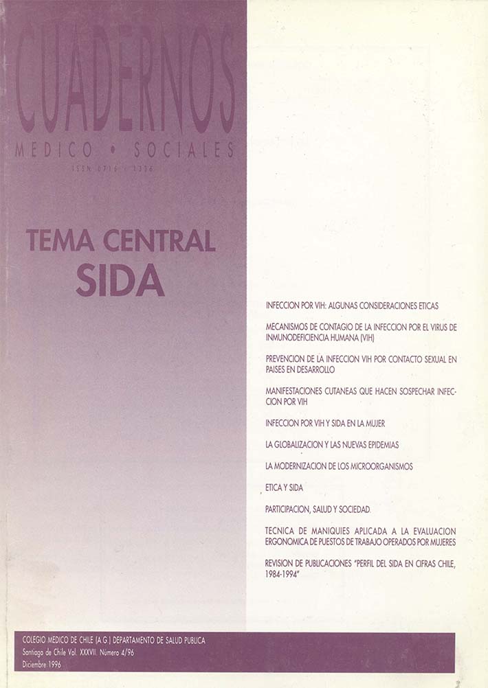 					View Vol. 37 No. 4 (1996): Cuadernos Médico Sociales
				