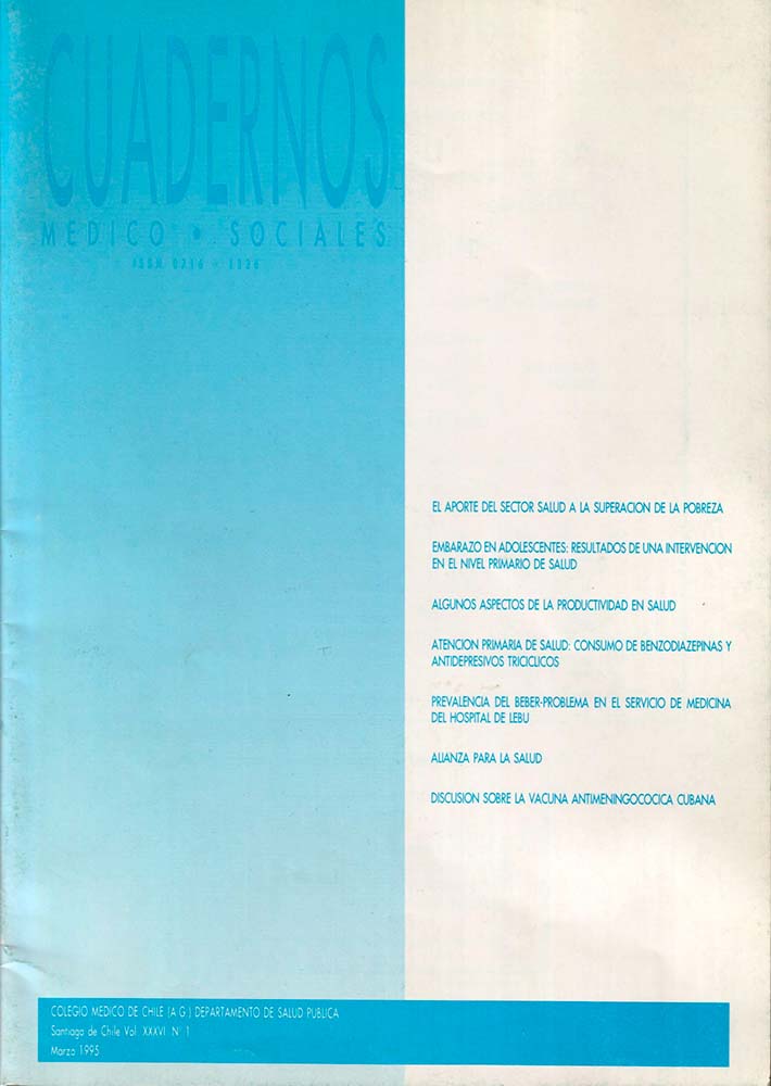 					View Vol. 36 No. 1 (1995): Cuadernos Médico Sociales
				