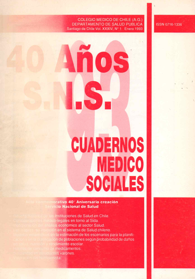 					View Vol. 34 No. 1 (1993): Cuadernos Médico Sociales
				