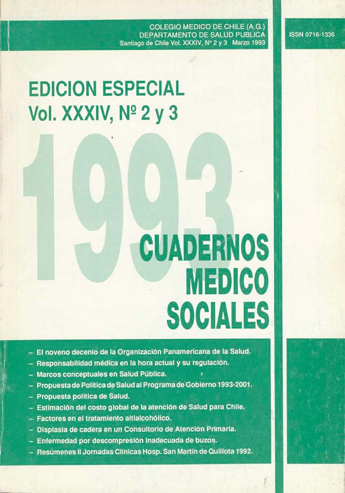 					View Vol. 34 No. 2-3 (1993): Cuadernos Médico Sociales
				